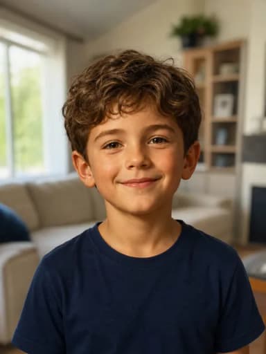 Original portrait photo of a young boy