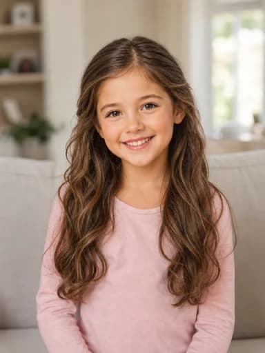 Original portrait photo of a young girl
